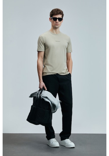Lufian Valor Modern Grafik T- Shirt Bej Bej 111020242100550 Bej