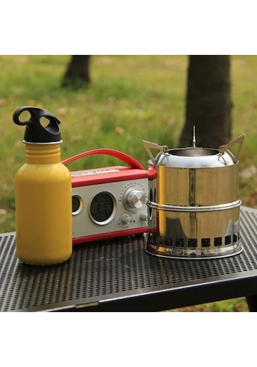 Tıta-dong Mini Solo Alkol Kamp Ocağı, Taşınabilir Hafif Beyaz Altın - Gümüş