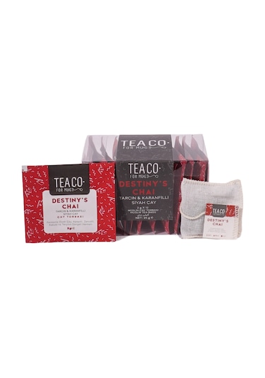 Tea Co. Destiny's Chai Tarçın & Karanfilli Siyah Çay Müslin Torba 12 x 2 G