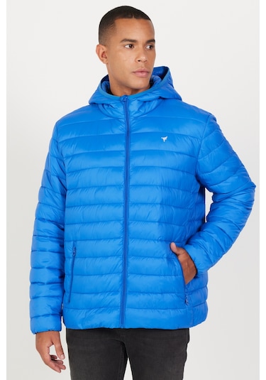 AC&Co / Altınyıldız Classics Erkek Saks Standart Fit Normal Kesim Kapüşonlu Mont Saks