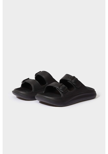 Defacto Erkek Düz Taban Çift Bantlı Eva Terlik D4280ax25hsbk26 Siyah