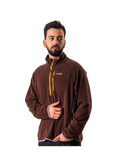 Free Camp Freecamp Man Half Zipper Fleece Polar-Kahverengi