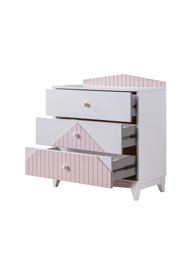 Bello Çocuk Odası Takımı, Bello Yavrulu Karyola, Fethiye 3 Kapaklı Dolap, Şifonyer - Pembe Renkli Bello Çocuk Odası Takımı, Bello Yavrulu Karyola, Fethiye 3 Kapaklı Dolap, Şifonyer - Pembe Renkli