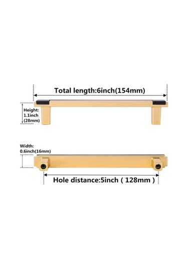 Mobilya Kulpu Mutfak Merkezi Tilki 128 Mm Altın Ve Siyah Mobilya Kulpu Mutfak Dolabı Mutfak Kapı Kulpu Kulpu Pirinç Kulpu