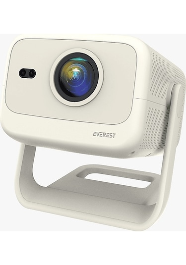 Everest Pj05 Adonis 4k Destekli Otomatik Odaklanma Taşınabilir Projeksiyon Cihazı Krem