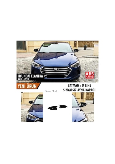Hyundai Elantra (2016 - 2018) Batman Ayna Kapağı (parlak Siyah) (si