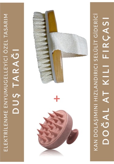 Muggio At Kılı Selülit Fırçası Pembe 2'li