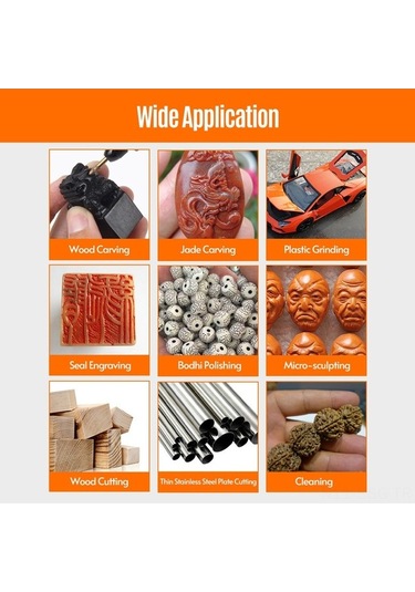 Pazly Şarj Edilebilir Mini El Taşlama - 3 Hız, 24 Aksesuar, Mavi