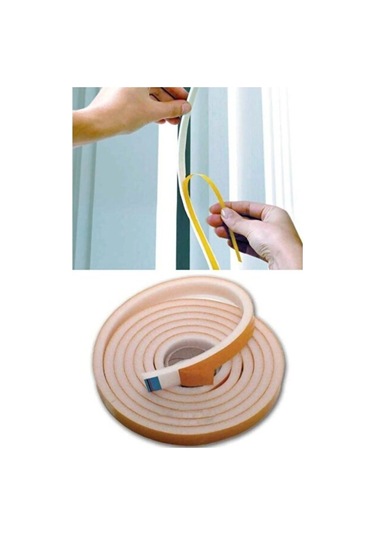 Kenpazar 9 Metre Pencere Izolasyon Bandı Yapışkanlı Cam Yalıtım Süngeri Rüzgar Soğuk Kesici