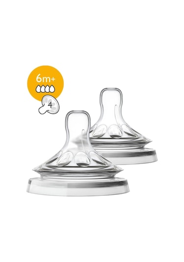 Philips Avent Natural Hızlı Akış 6 M 4 Delik + Ay Biberon Emziği