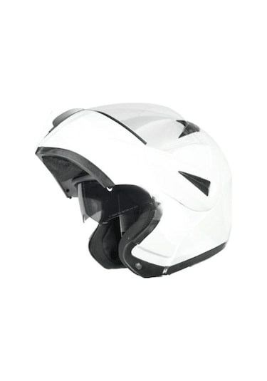 Çene Açılır Vizörlü Kask Vrt Beyaz Xl Ce Belgeli- Oem