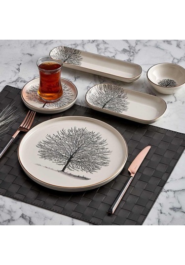 N3221 Çınar Plus 26 Prç Kahvaltı Takımı Beyaz