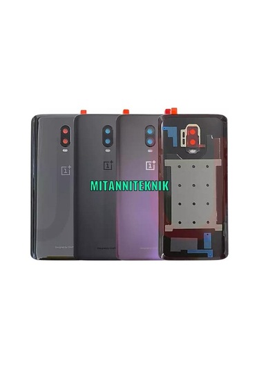 OnePlus Uyumlu 6T Arka Kapak Kamera Camlı-Siyah