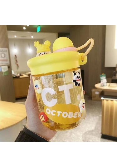 Pazly Maviçay Sızısı İle Büyük Kapasiteli Plastik Çiftçi Pipet Bardağı Mavi Mavi