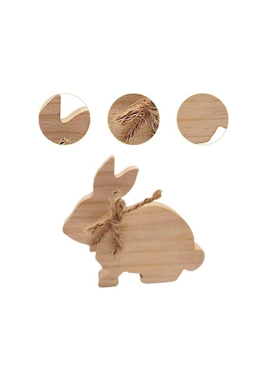 Pazly Tavşan Suntek Stil-b Orta Masaüstü İşareti Ahşap Cv