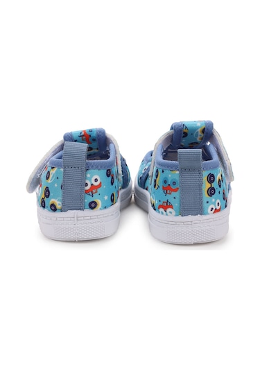 Sanbe 401 V 014 Cırtlı Erkek Bebek Keten Sandalet Mavi