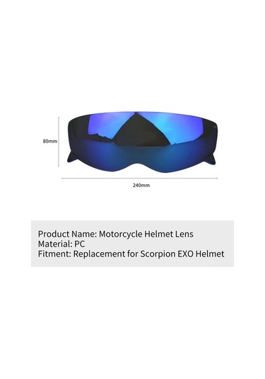 Novahub Scorpion Exo Retro Kask İçin Uv, Sis, Çizilmeye Karşı Dayanıklı Renkli Vizör Yedek