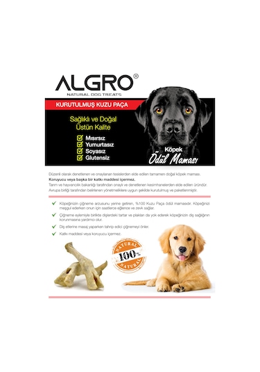 Algro Kuzu Paça Çiğneme Maması 3 x 120 G