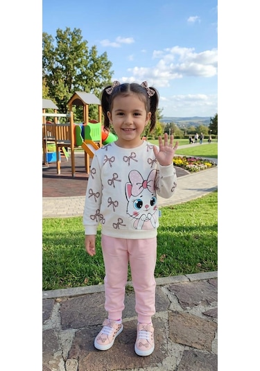 Carnaval Wear Kedili Kız Çocuk Takım Pembe