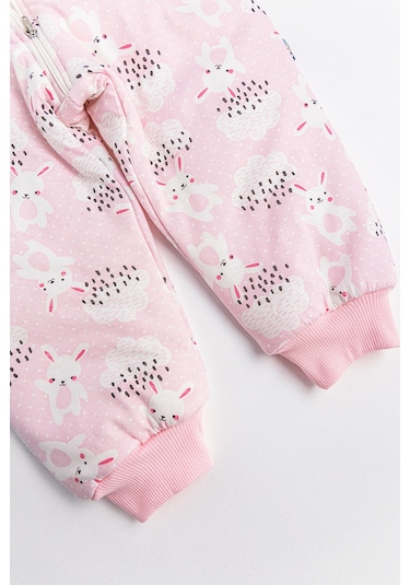 Tavşan Desenli Kız Çocuk Uyku Tulumu