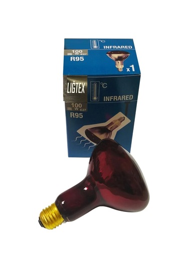 Liğhtex 100w E27 İnfarred Ampul Kırmızı Işık