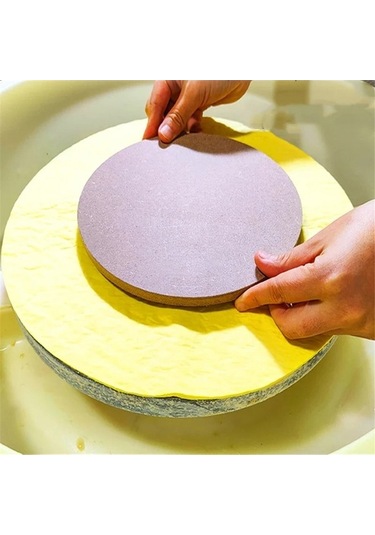 Seramik Tekerlek Pva Pedi - Kil Kesme, Heykel, Havlu Emici Bez - Sanat İçin İdeal Sarı