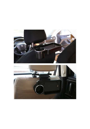 Cbtx 3r-2132 Araba Koltuğu Saklama Tepsisi Çok Fonksiyonlu Oto Arka Koltuk Organizatör Tutucu İçecek Yiyecek Bardak Tepsisi