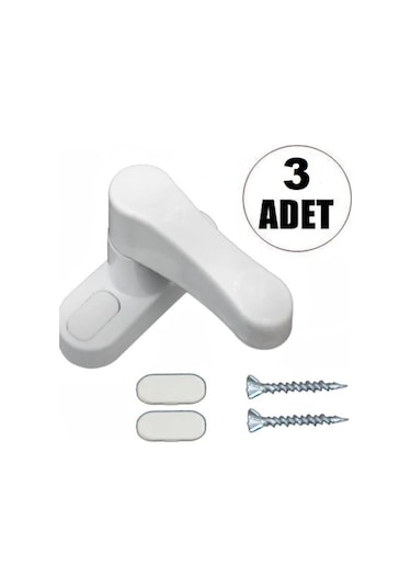 3 Adet Pvc Pencere Kapı Pimapen Kilidi Çekmeli Emniyet Kilidi Set