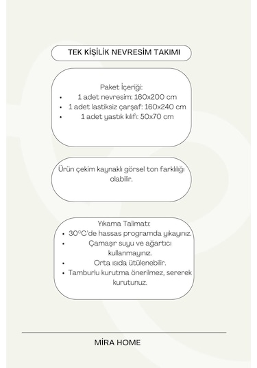 Zigzag Desenli Sarı Pamuklu Tek Kişilik Nevresim Takımı Çok Renkli