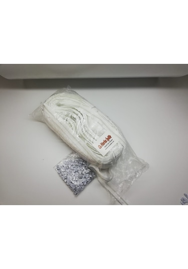 Metrelik Fermuar Beyaz 200 Metre + 200 Başlık