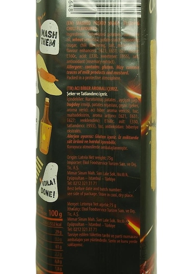 Long Chips Acı Biberli Cips 75 Gr
