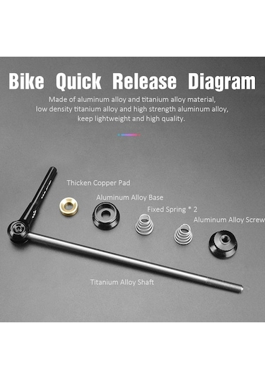 Artfulabode Tekerlek Sökme Sökme Set Ön Mil Kırmızı Hub Hızlı Hızlı Çubuğu Bisiklet Bisiklet Arka Aks Adet 2 Bc Kırmızı