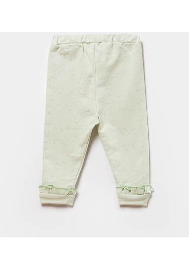 Biorganic Tiny Birds Patiksiz Bebek Pantolonu 57876 Ekru - Yeşil
