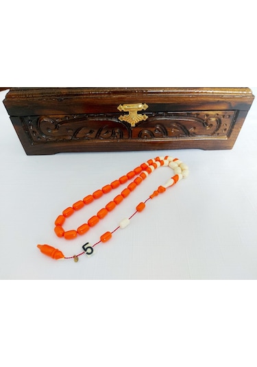 Soma Tesbih Ahmet Özdemir İmzalı Eski Bilardo Topu 5no Katalin Malzeme Tesbih