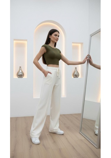 Divinus Crop Top T-shırt Haki