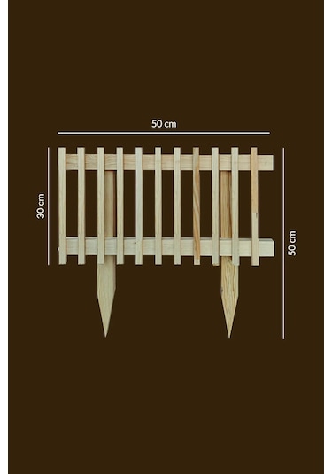 Ahşap Bahçe Çiti Bahçe Dekorasyon 50cm