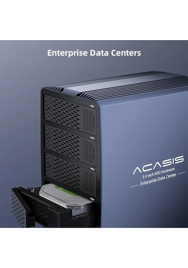 Acasis EC7355 100TB 8Mod Dahili Fanlı 5xHDD Kutu