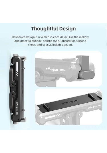 Yunboo Amagisn Ag11 Alüminyum Hızlı Çıkarılabilir Manyetik Aksesuar - Insta360 Go 3 Uyumlu Siyah