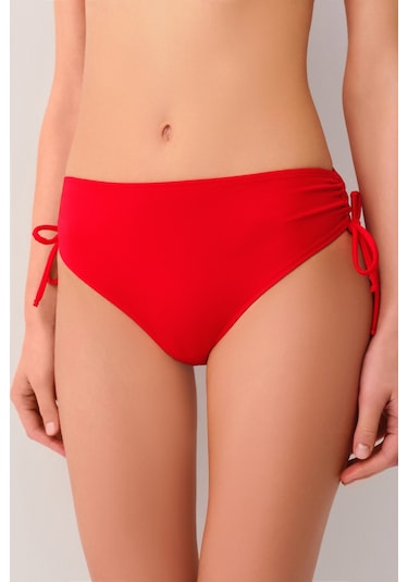 Suwen Yanı Büzgülü Bikini Alt Sbn25820c082 Kırmızı