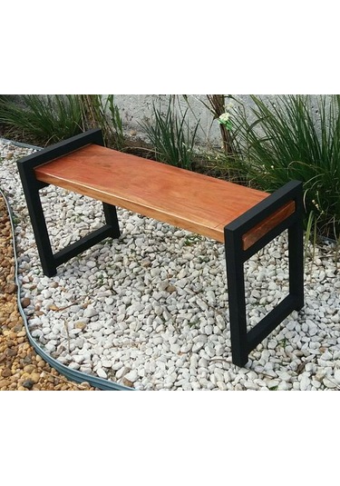 Halevia Metal Ahşap Oturma Bench.
