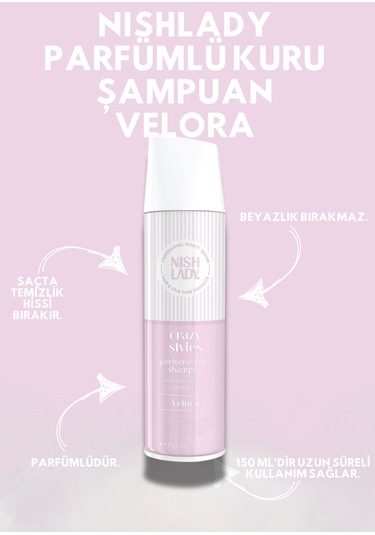 Nıshlady Parfümlü Kuru Şampuan Velora 150 Ml