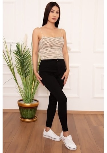 Kalopya Bayan Ip Askılı Puantiyeli Esp03 Atlet Ekru