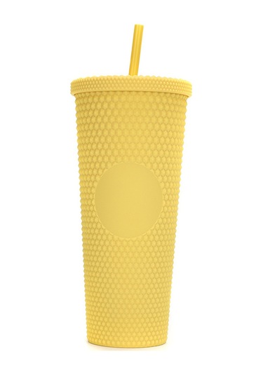 Suofeng 24oz/710ml Kapaklı Pipetli Plastik Su Bardağı - Anti-düşük Isıya Dayanıklı, Fantezi Desenli Güneşçiçeği Dahil Diğer