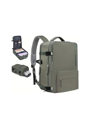 Tcherchi Suya Dayanıklı Ayakkabı Bölmeli Unisex 15.6" Dizüstü Bilgisayar Sırt Çantası Mavi