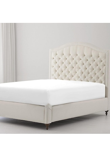 Lastikli %100 Pamuk Penye Çarşaf Tek Kişilik Beyaz