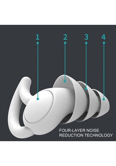 Ulzyvf Yumuşak Silikon Kulak Tıkacı - Yüzme, Uyku, Gürültü Önleyici Su Geçirmez Yeniden Kullanılabilir Mavi Mavi