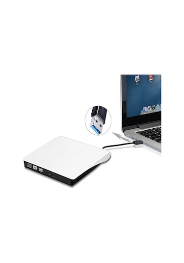 Harici Dvd-Rw  Slim Usb 3.0 - Beyaz