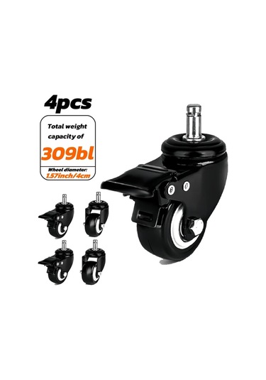 Dashanshop 4 Adet Heavy-duty Kilitli Sabit Frenli Sesiz Çarklı 1.97 İnç Döner Tekerlek