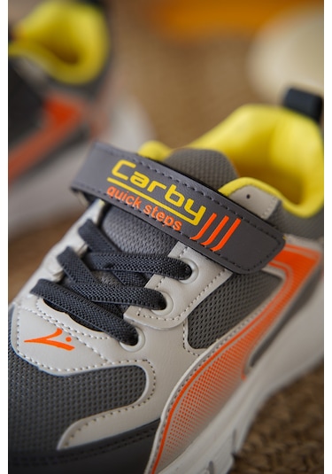 Daxtors D0132 Cırtlı Çocuk Unisex Sneaker Spor Ayakkabı Gri
