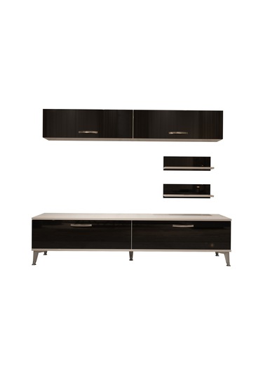 Decoraktiv Eko 5 Slm Std Silver Tv Ünitesi Tv Sehpası Beyaz - Siyah